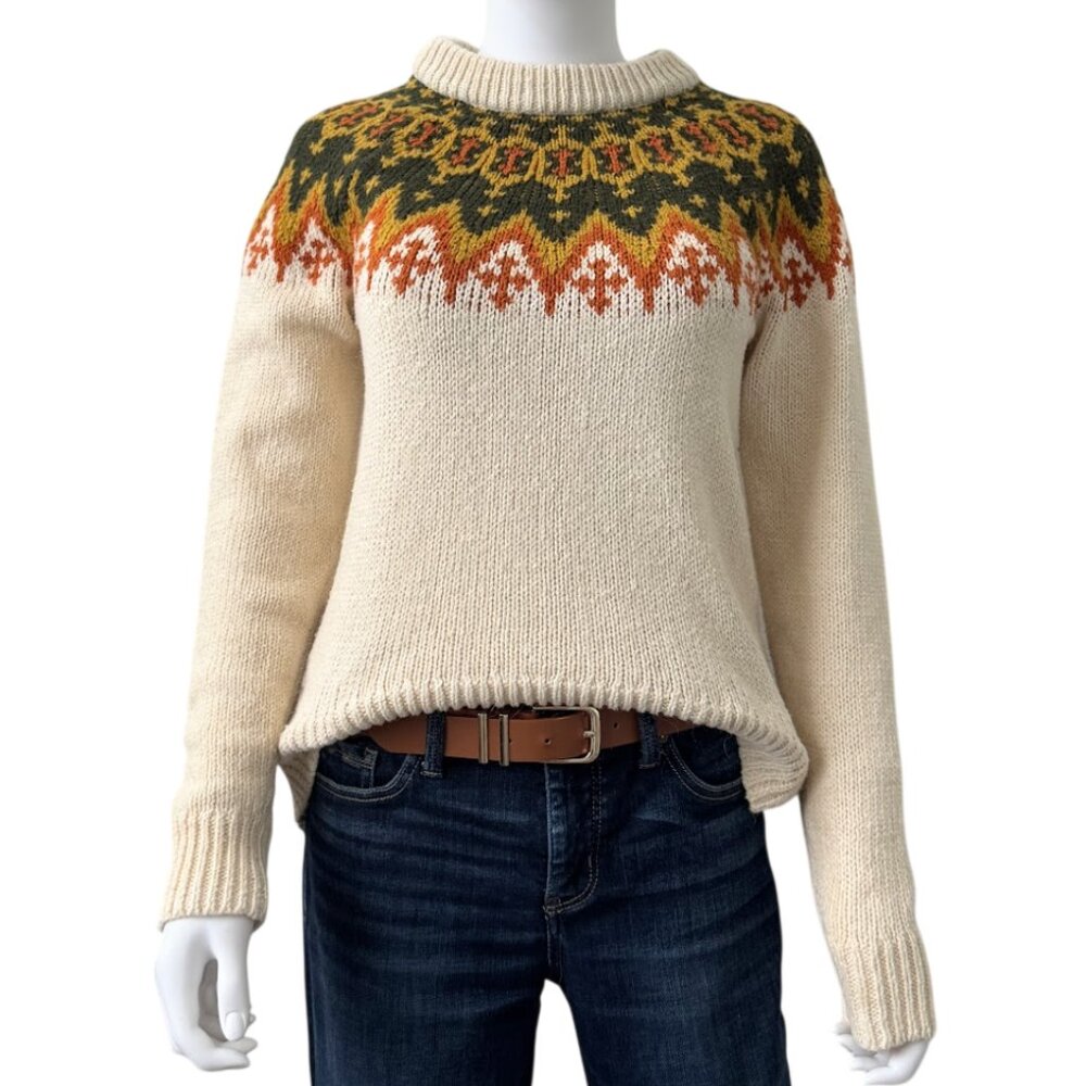 Madewell Fair Isle Sweater Small Wool Alpaca Blend Cozy Winter Knit S